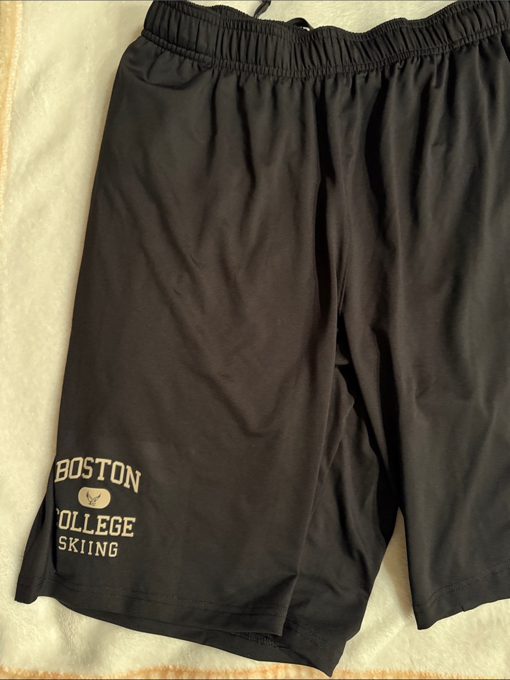 New Balance Black Men’s Athletic Shorts with Boston College skiing